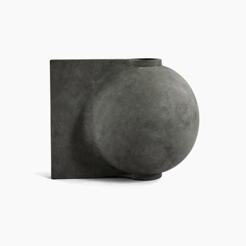 Offset Vase, Mini - Dark Grey
