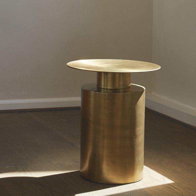 Pillar Side Table - Tall - Brass Antique - Open Box