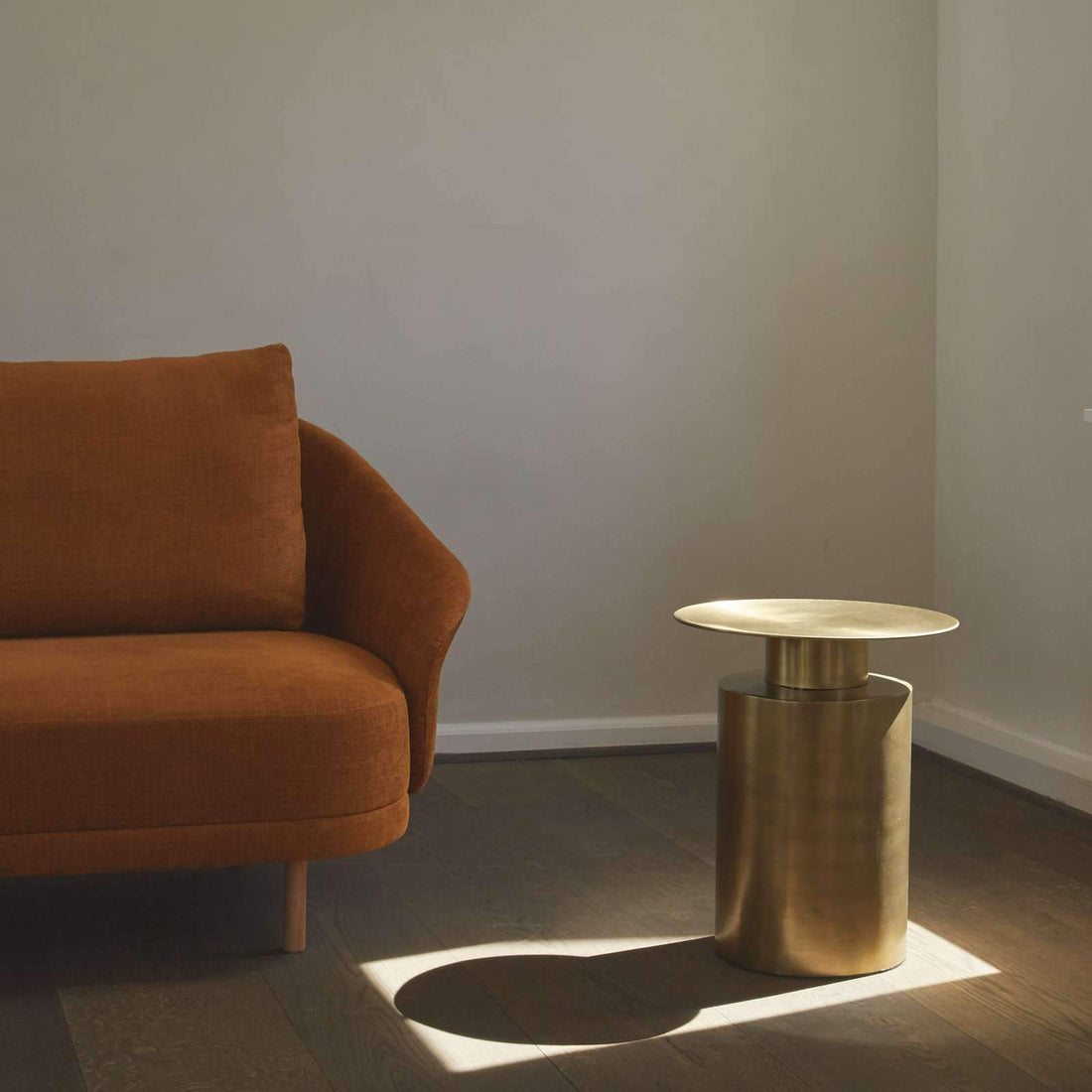 Pillar Side Table - Tall - Brass Antique - Open Box
