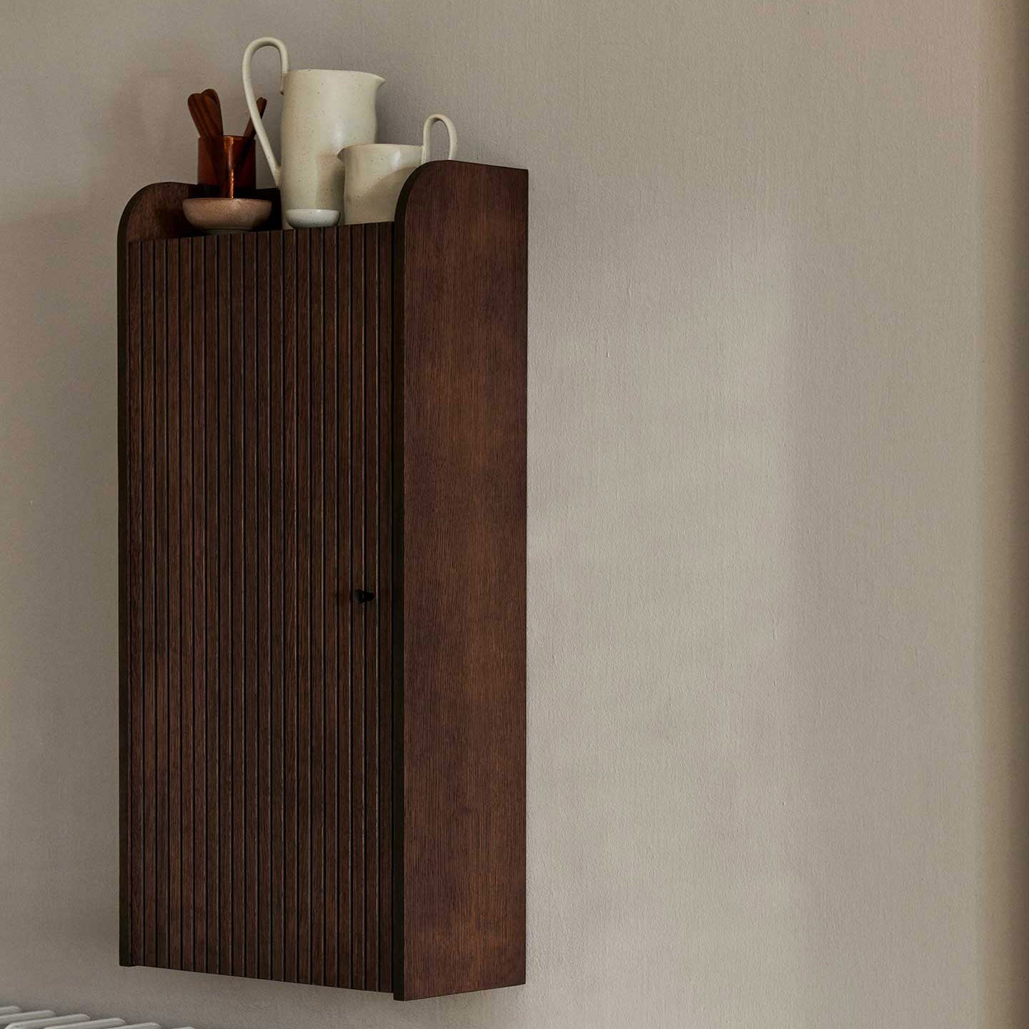 Sill Wall Cabinet - Dark Stained Oak