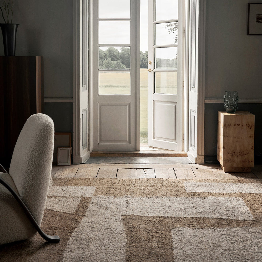 Piece Rug - Off-white/Toffee