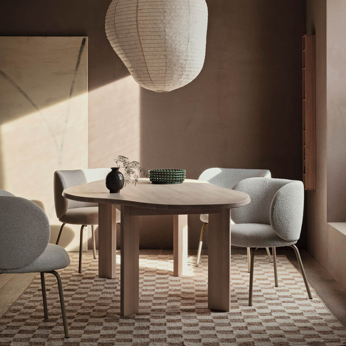 Tarn Dining Table - 220 - White Oiled Beech