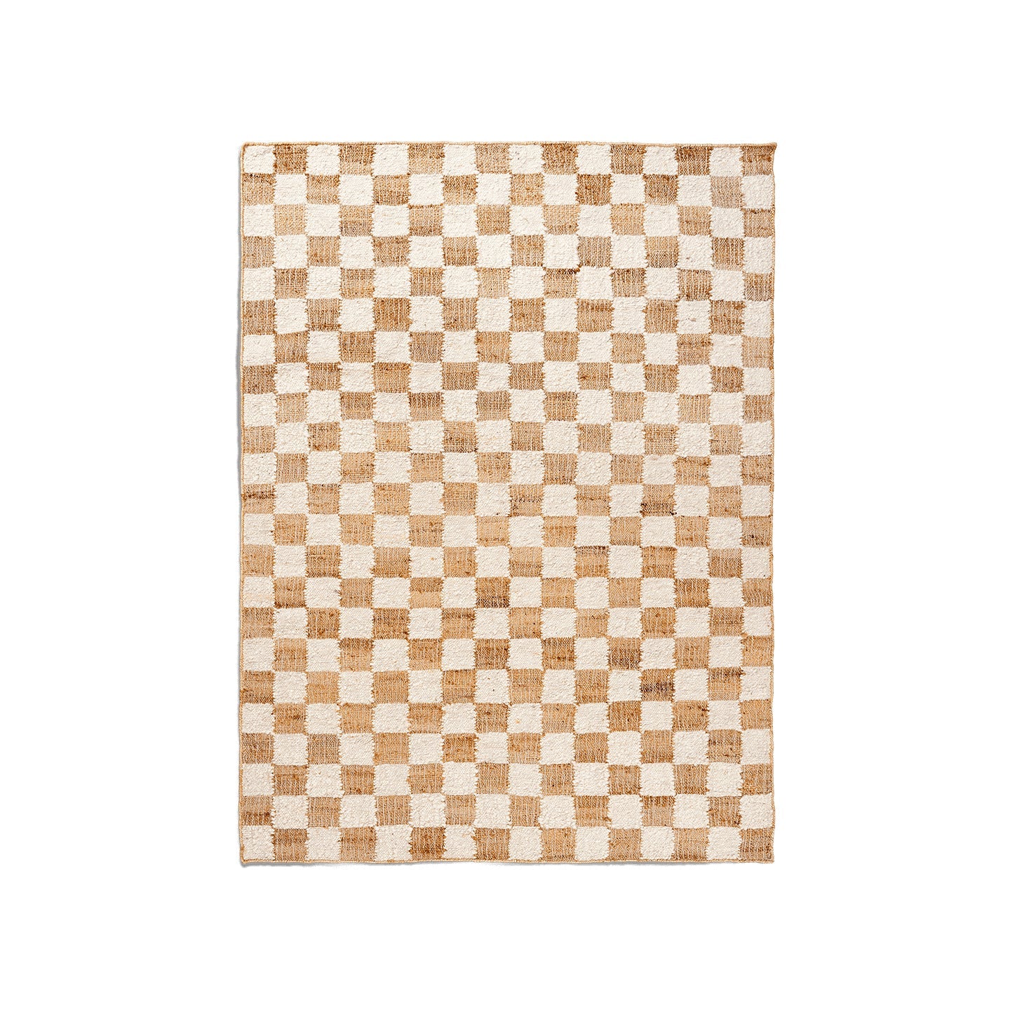 Check Wool Jute Rug