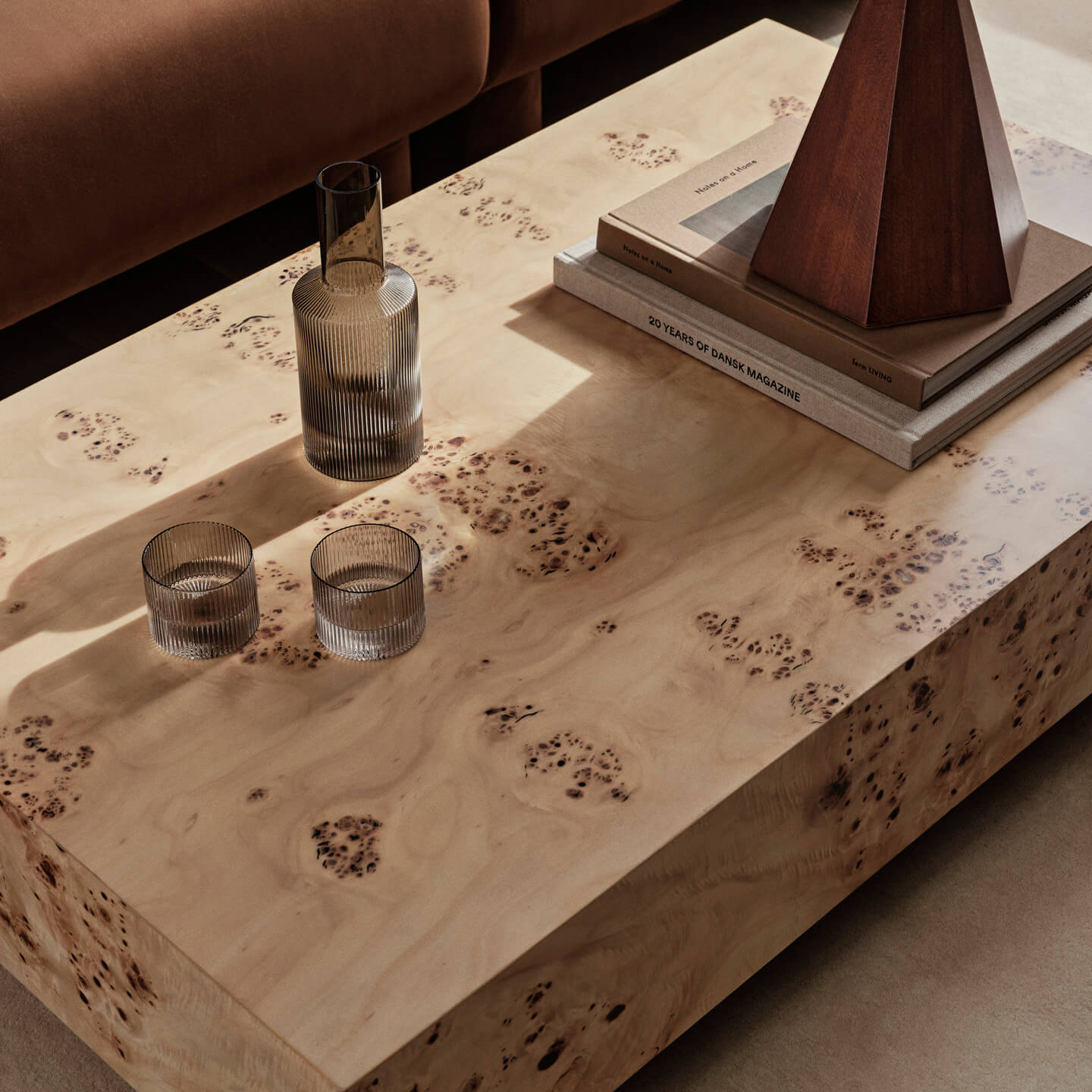 Burl Coffee Table - Natural - Floor Model - Grade B