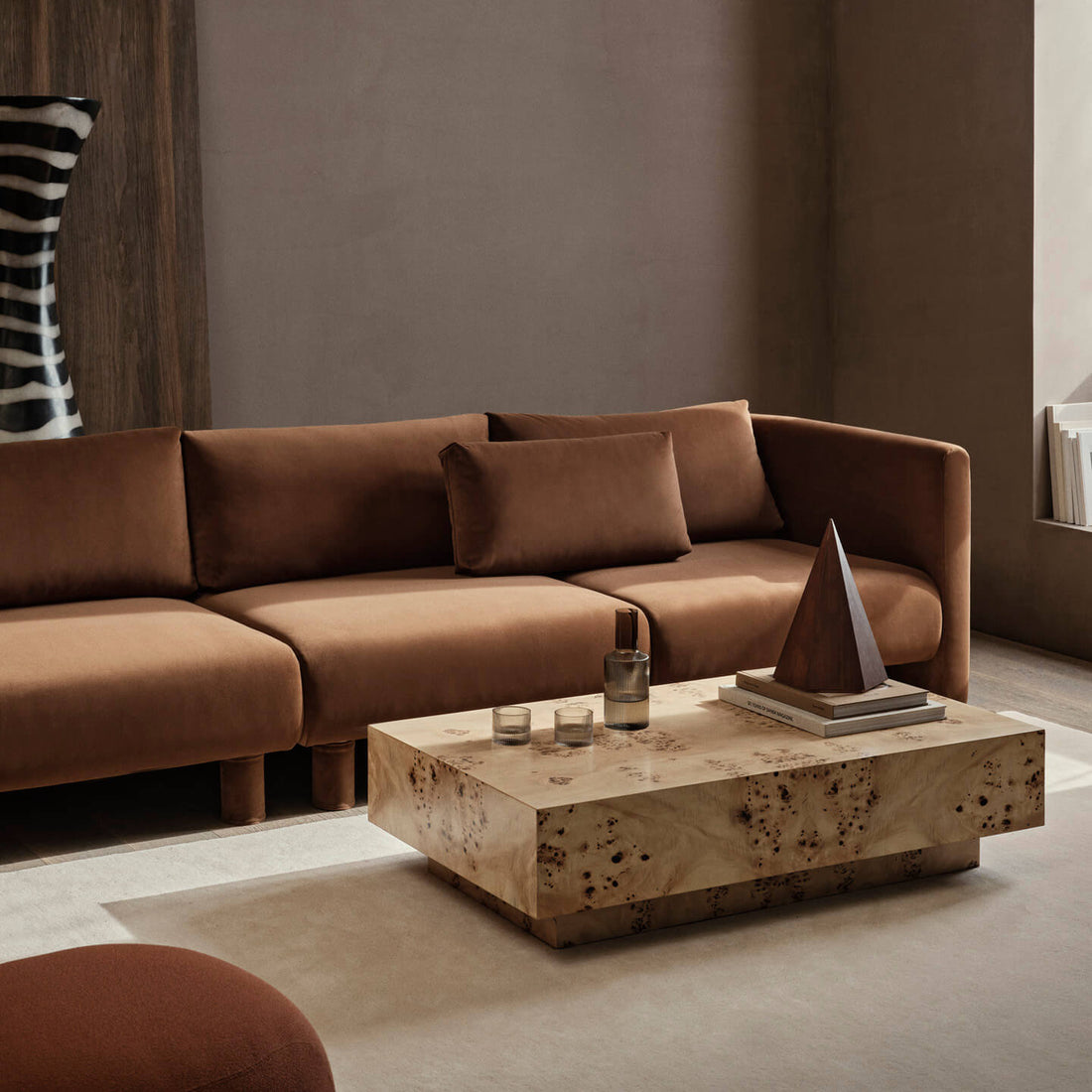 Burl Coffee Table - Natural - Floor Model - Grade B
