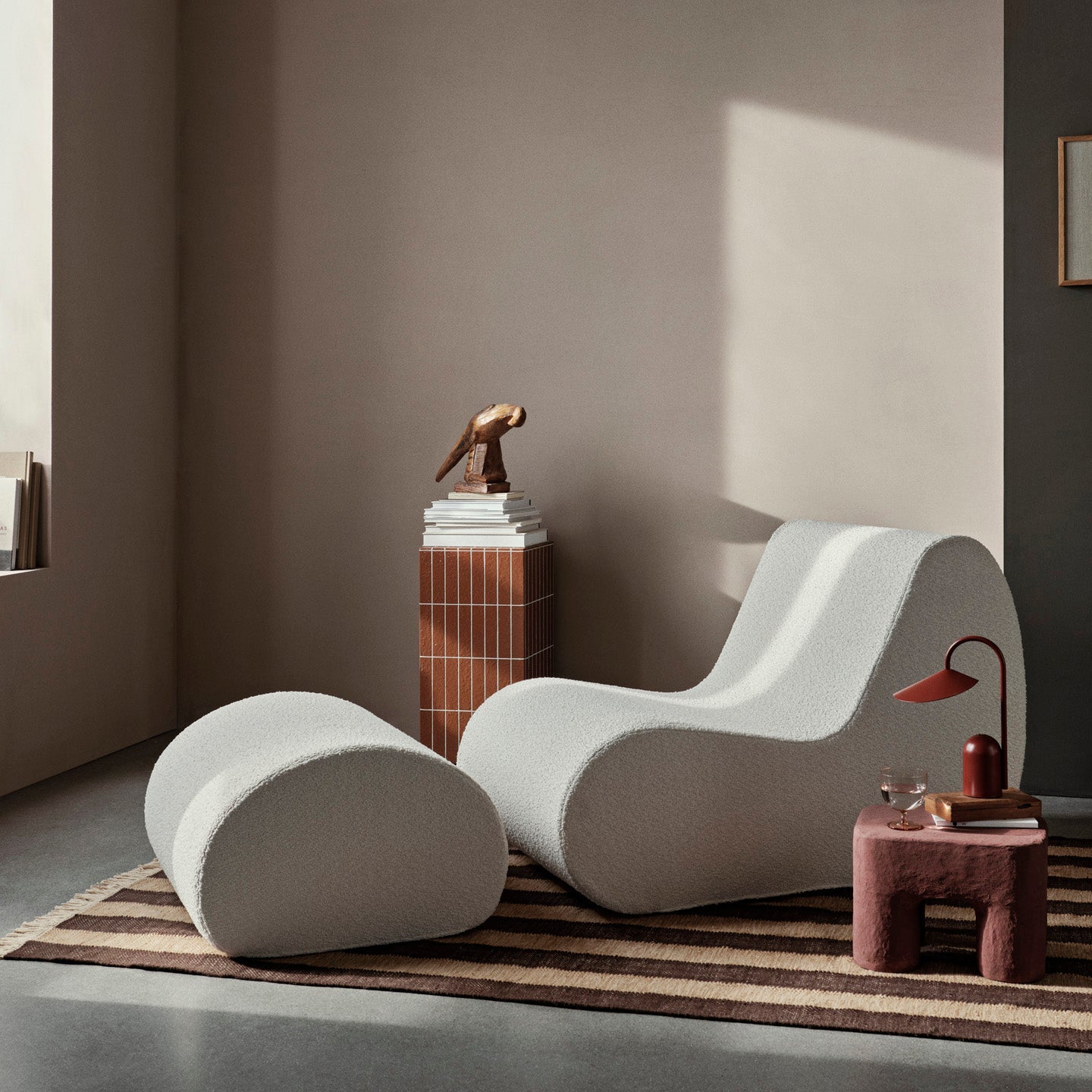Rouli Center Module Pure Bouclé - Off-white