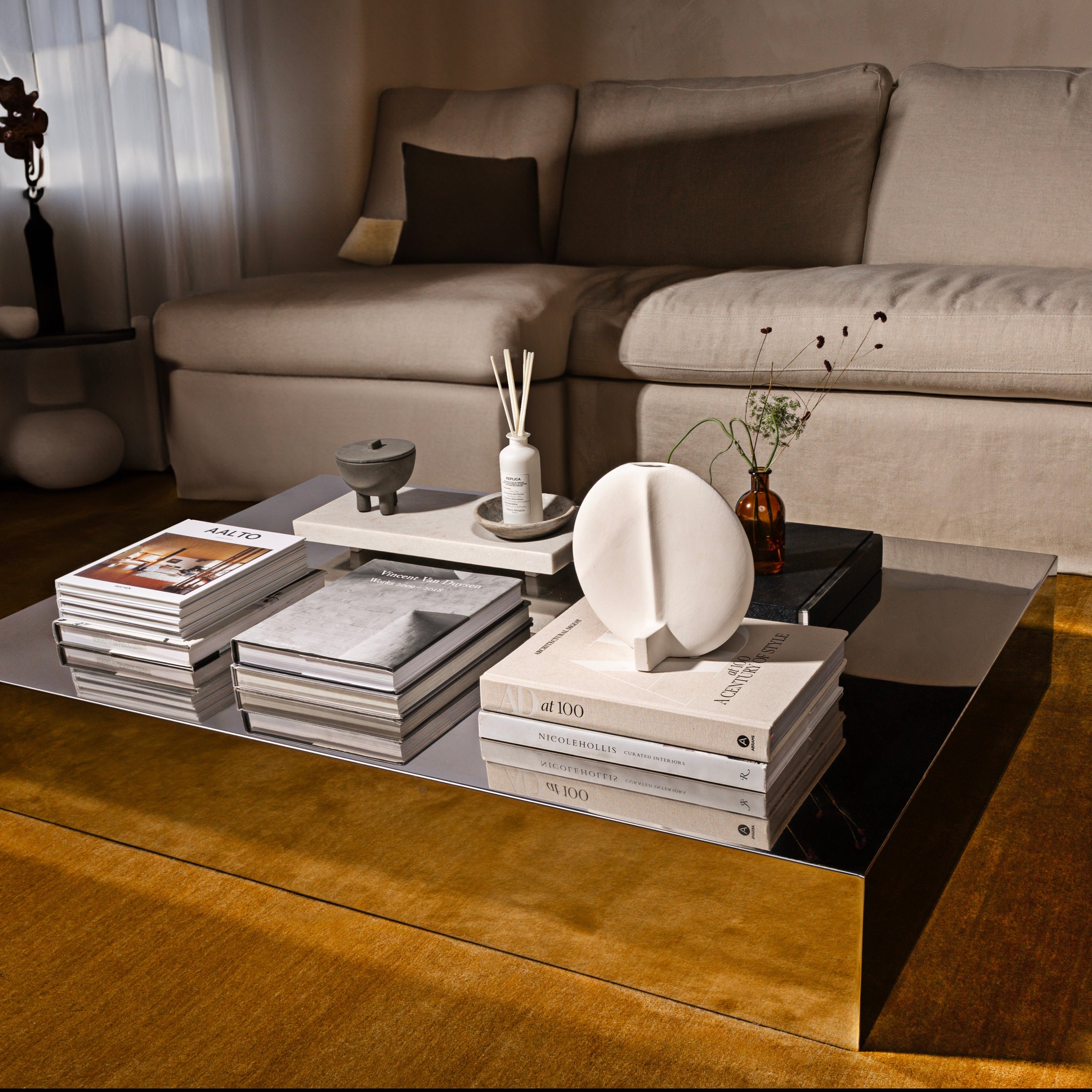 Stainless Steel Coffee Table (Customizable)