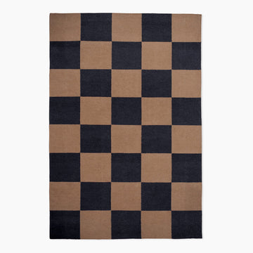Square Tobacco Hand Woven 100% Wool Rug - 9' x 12' - Floor Model - Grade B