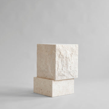 Temple Coffee Table, Tall - Limestone