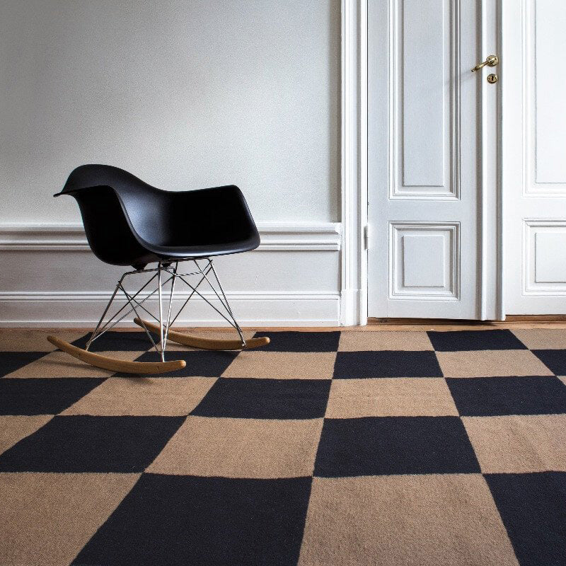 Square Tobacco Hand Woven 100% Wool Rug - 9' x 12' - Floor Model - Grade B