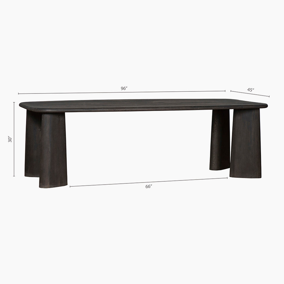 Rika Dining Table - Charcoal