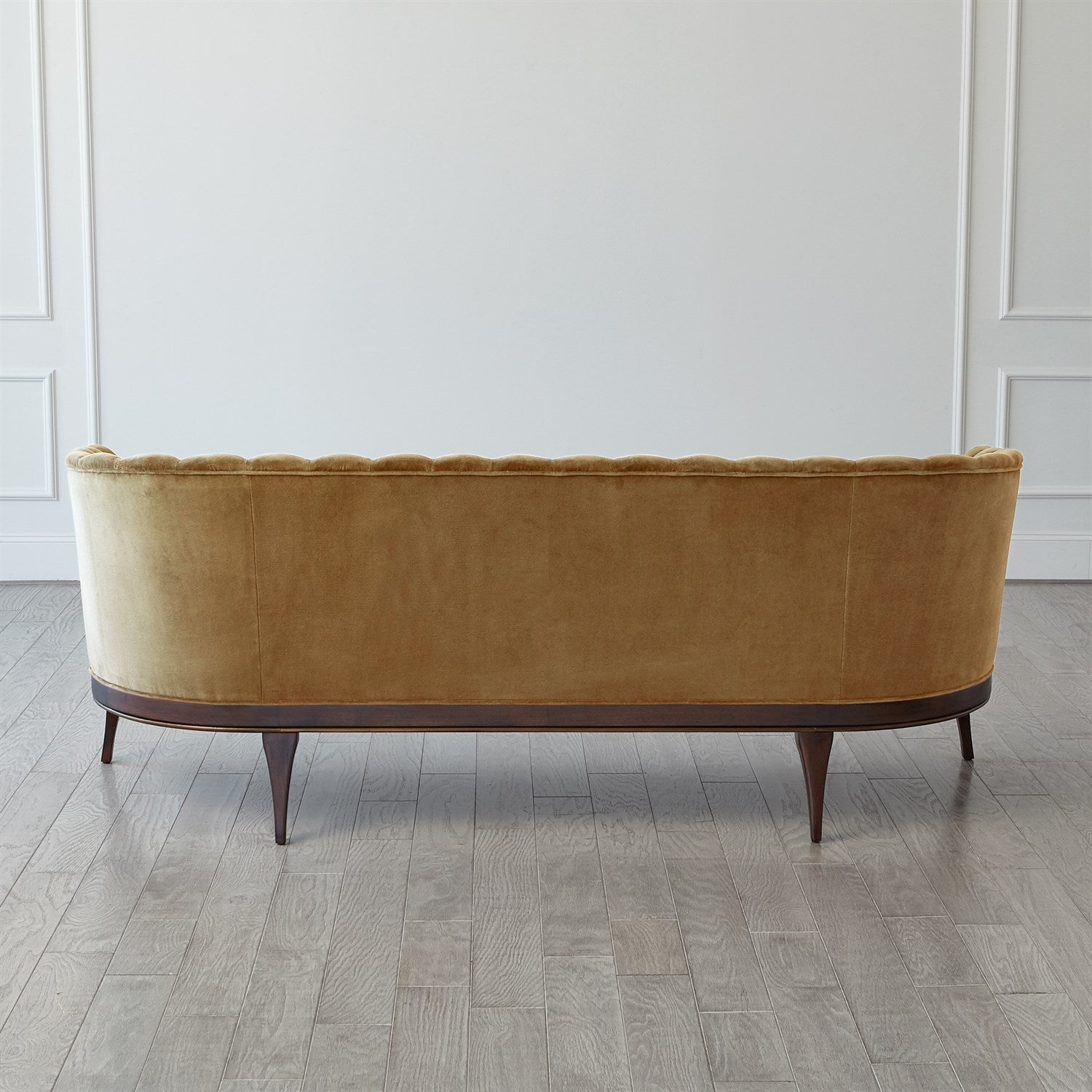 Channel Back Sofa - Toast Velvet