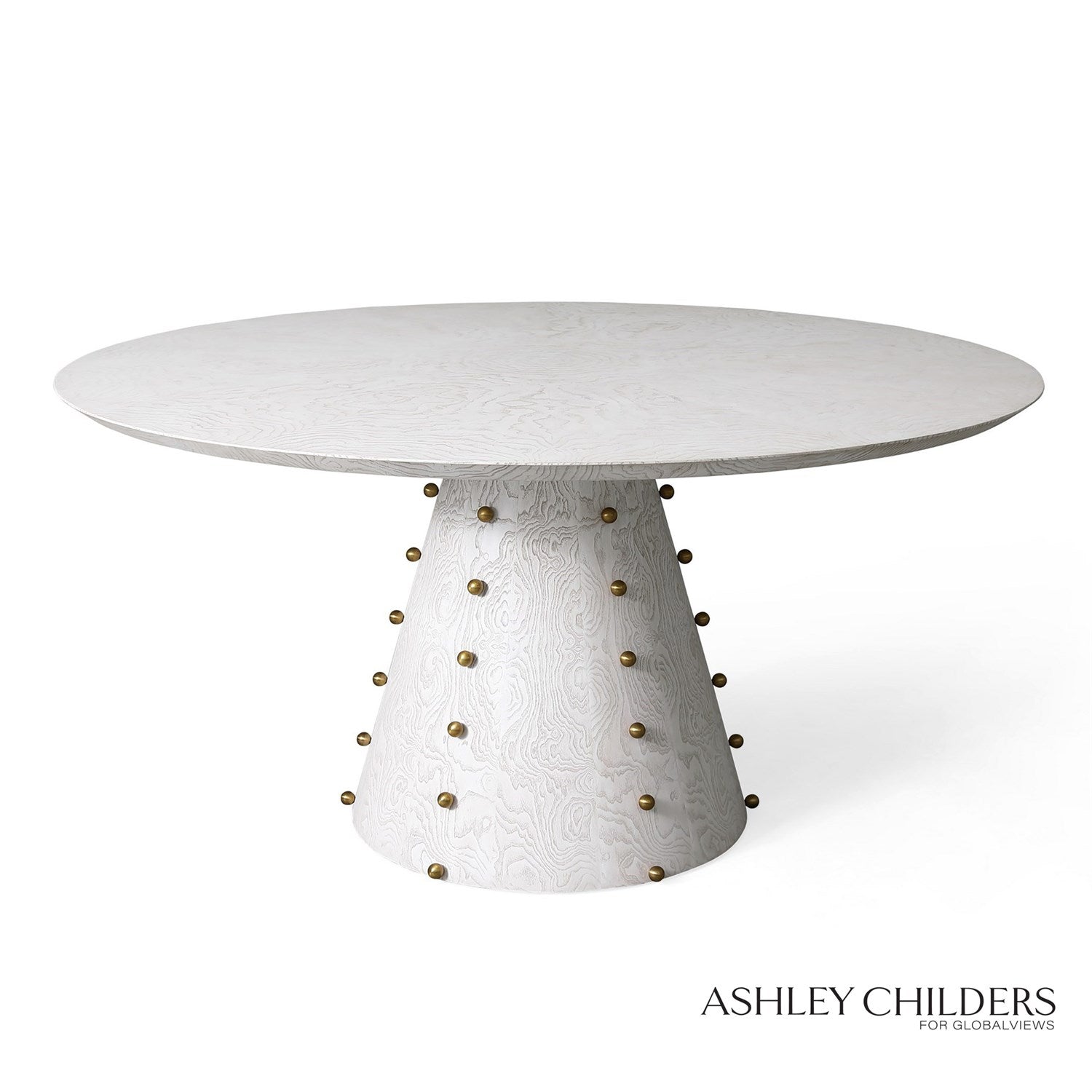 Spheres Dining Table - White Burl