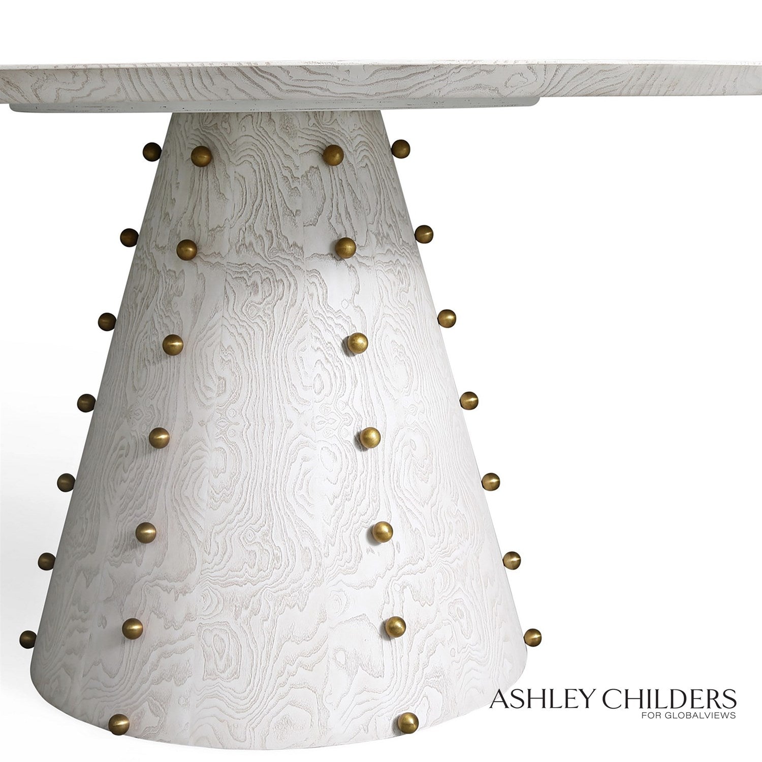 Spheres Dining Table - White Burl