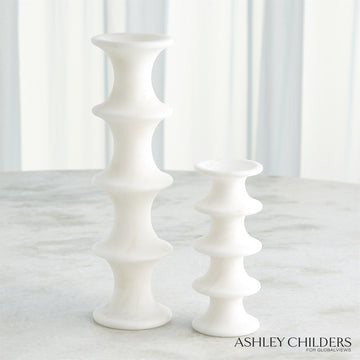 Ridge Candlestick - White