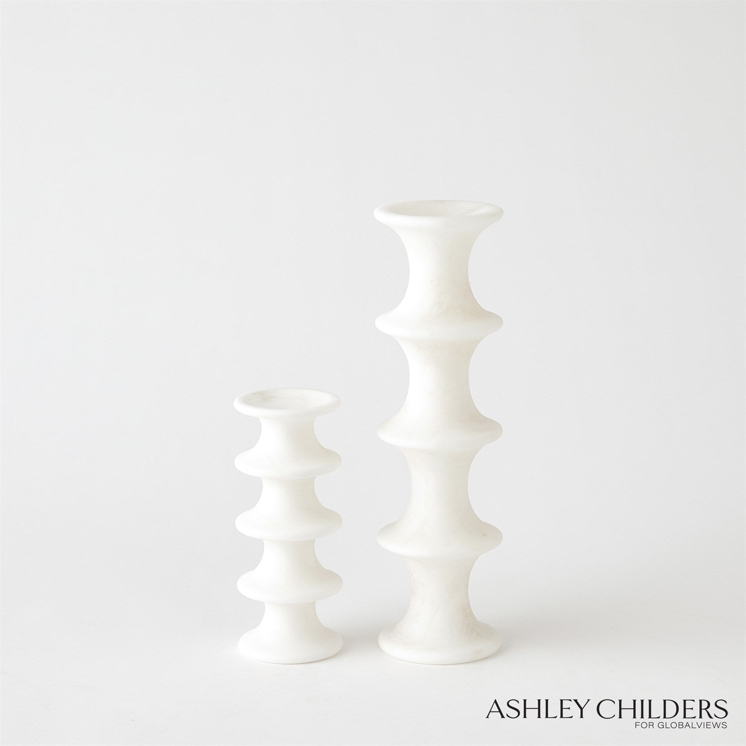 Ridge Candlestick - White