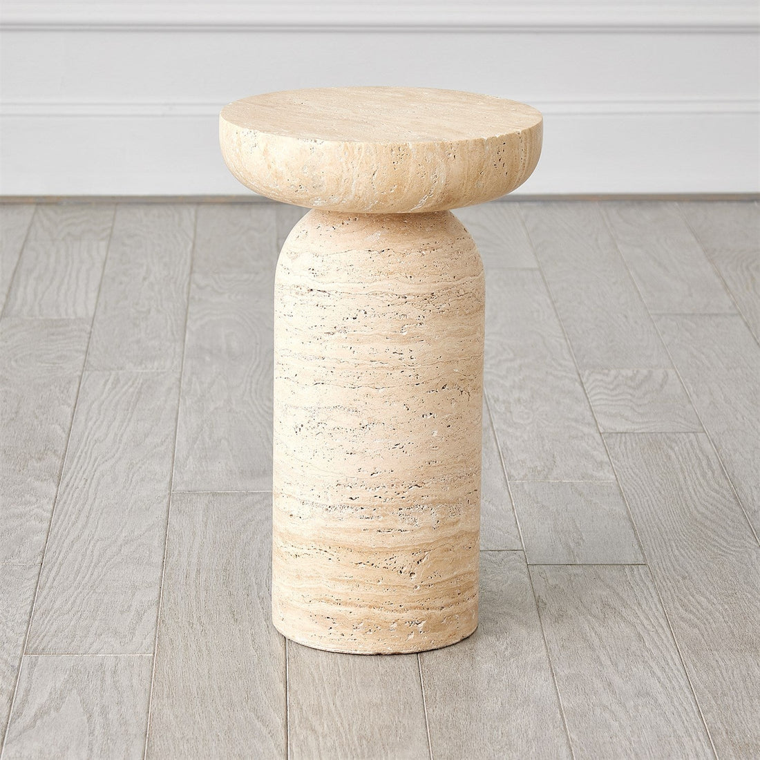 Tumble Accent Table - Travertine