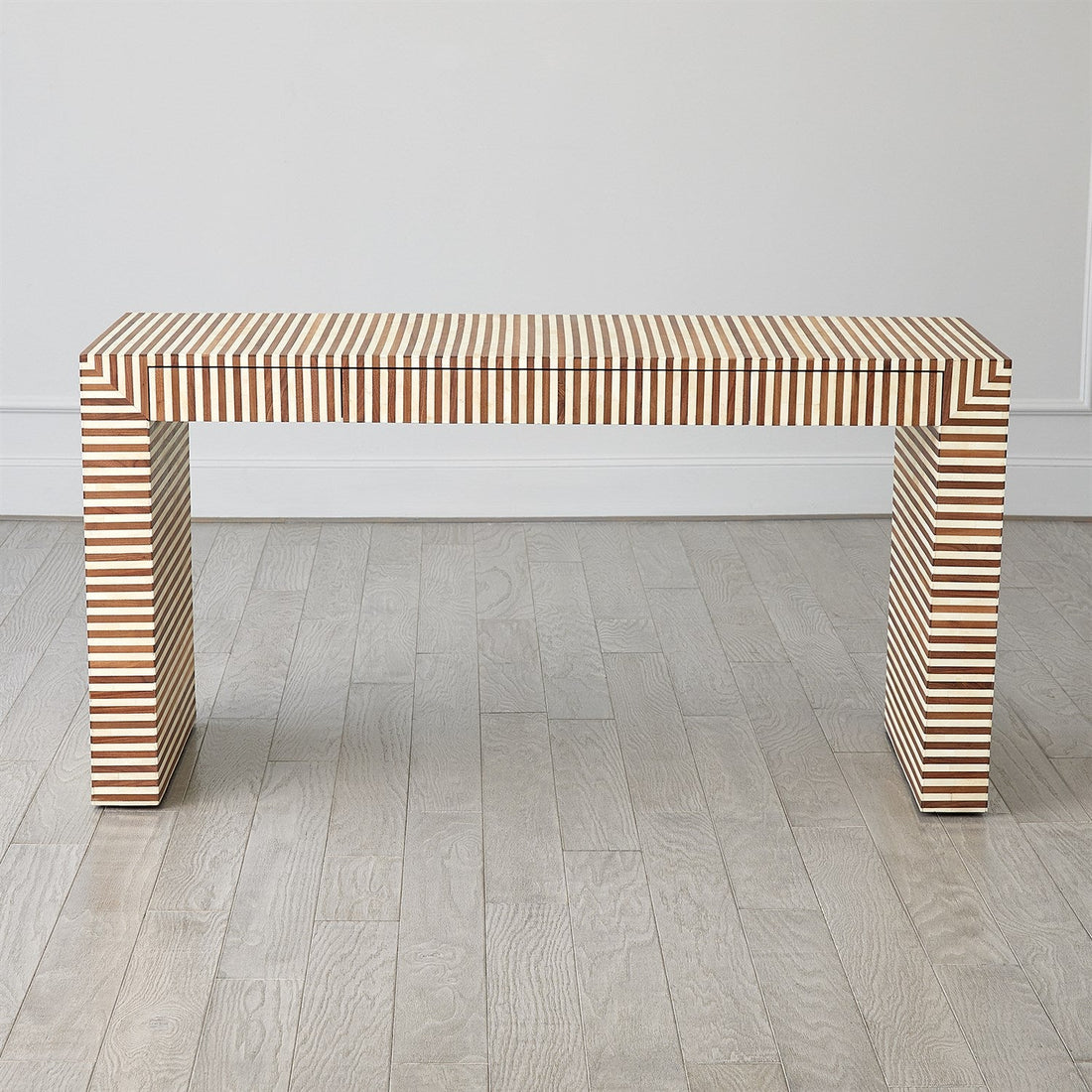 Sienna Writing Desk - Walnut/Bone