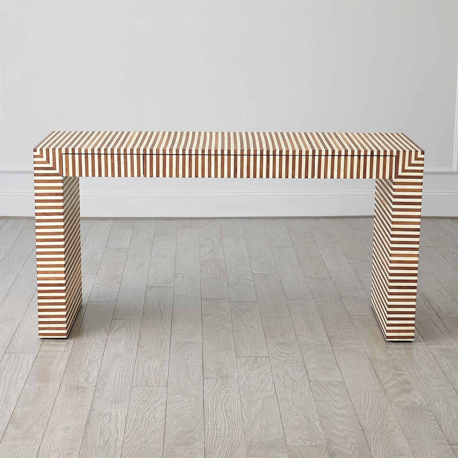 Sienna Writing Desk - Walnut/Bone