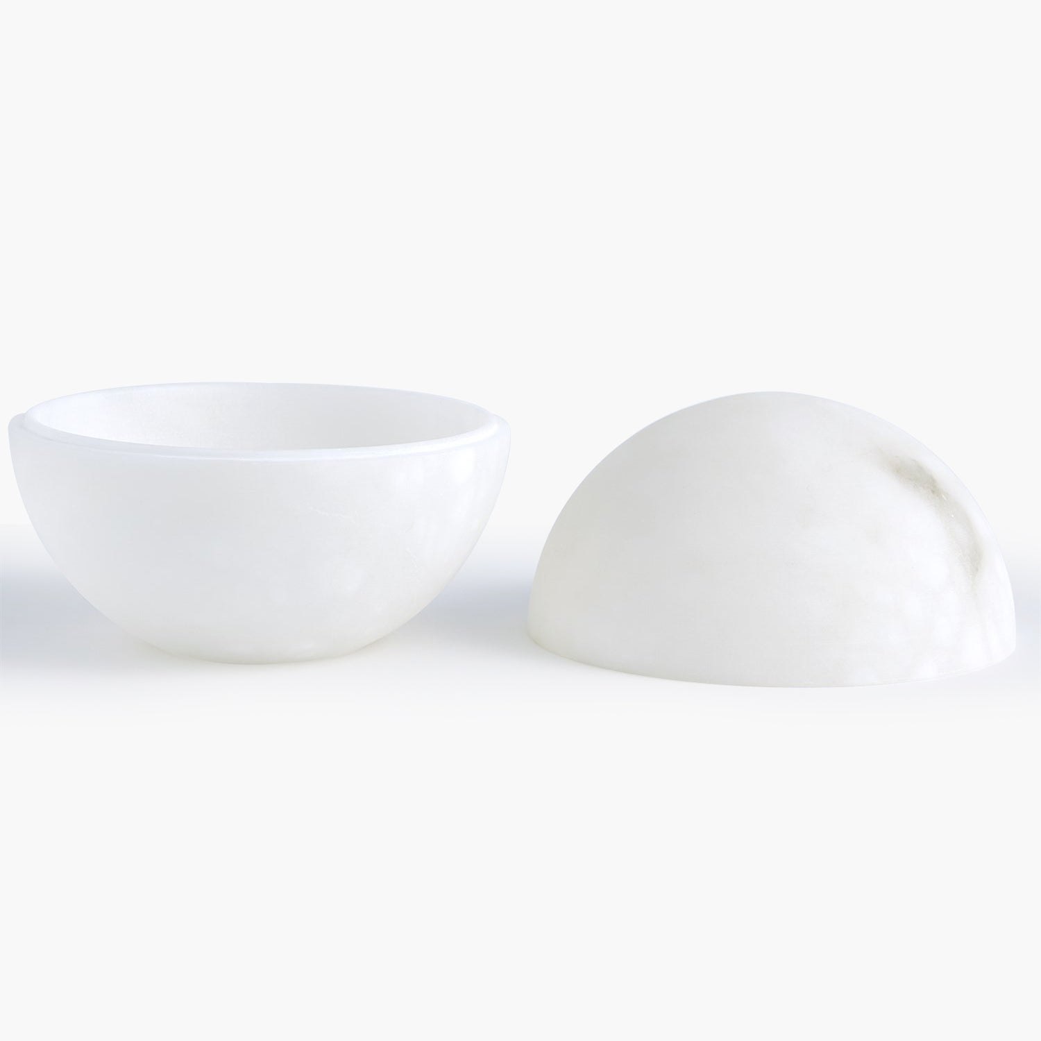 Alabaster Sphere Box-White