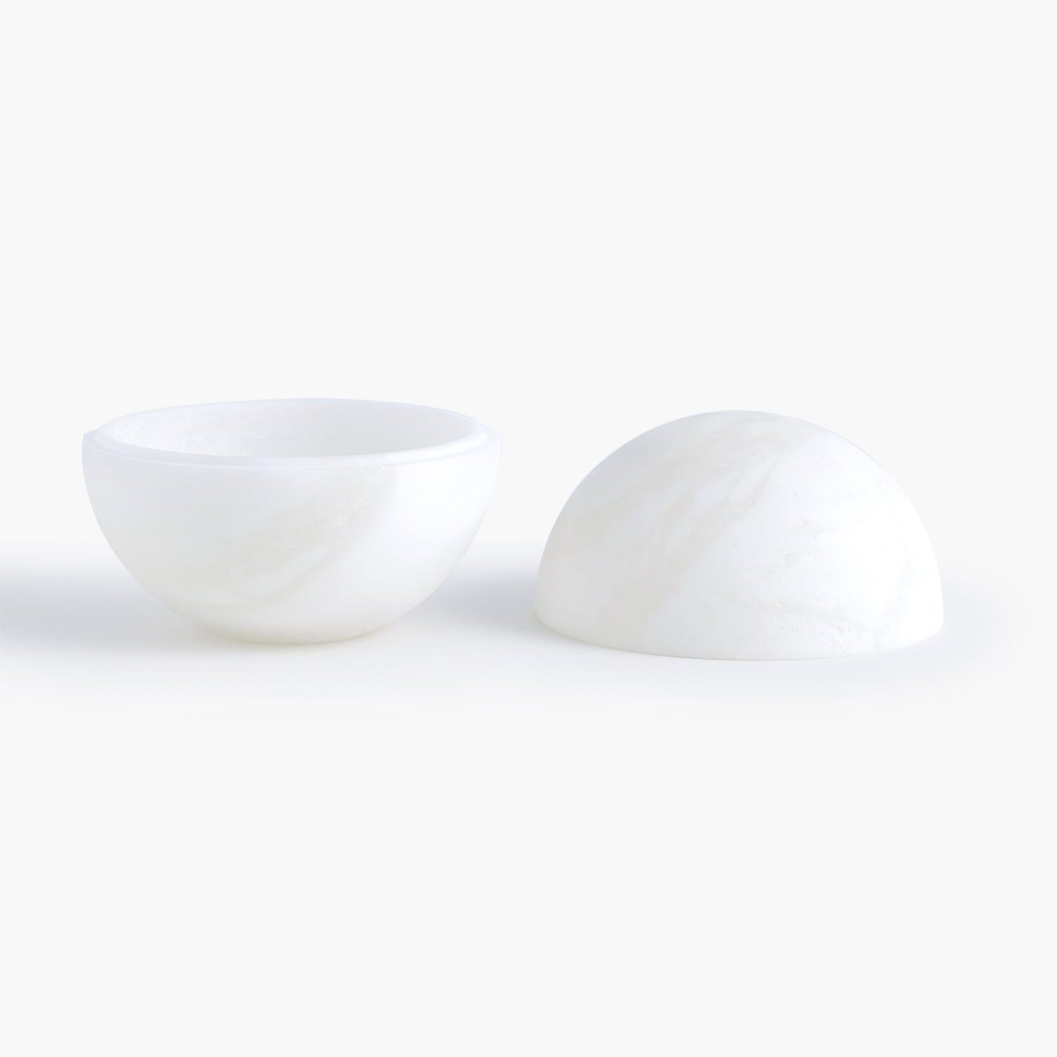 Alabaster Sphere Box-White