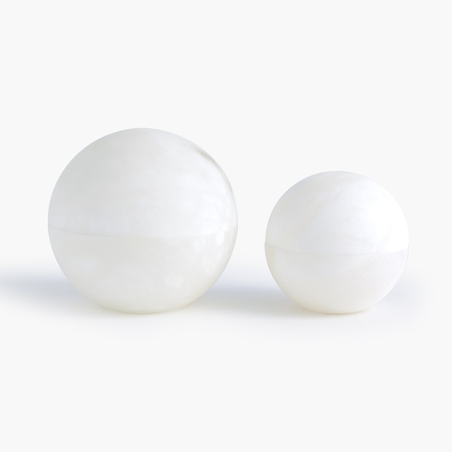 Alabaster Sphere Box-White
