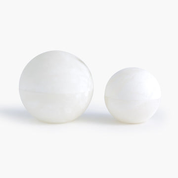 Alabaster Sphere Box-White