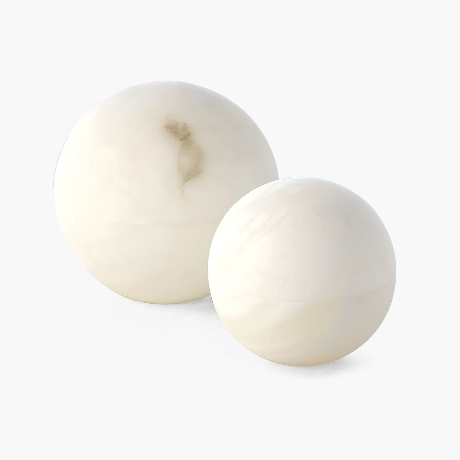 Alabaster Sphere Box-White