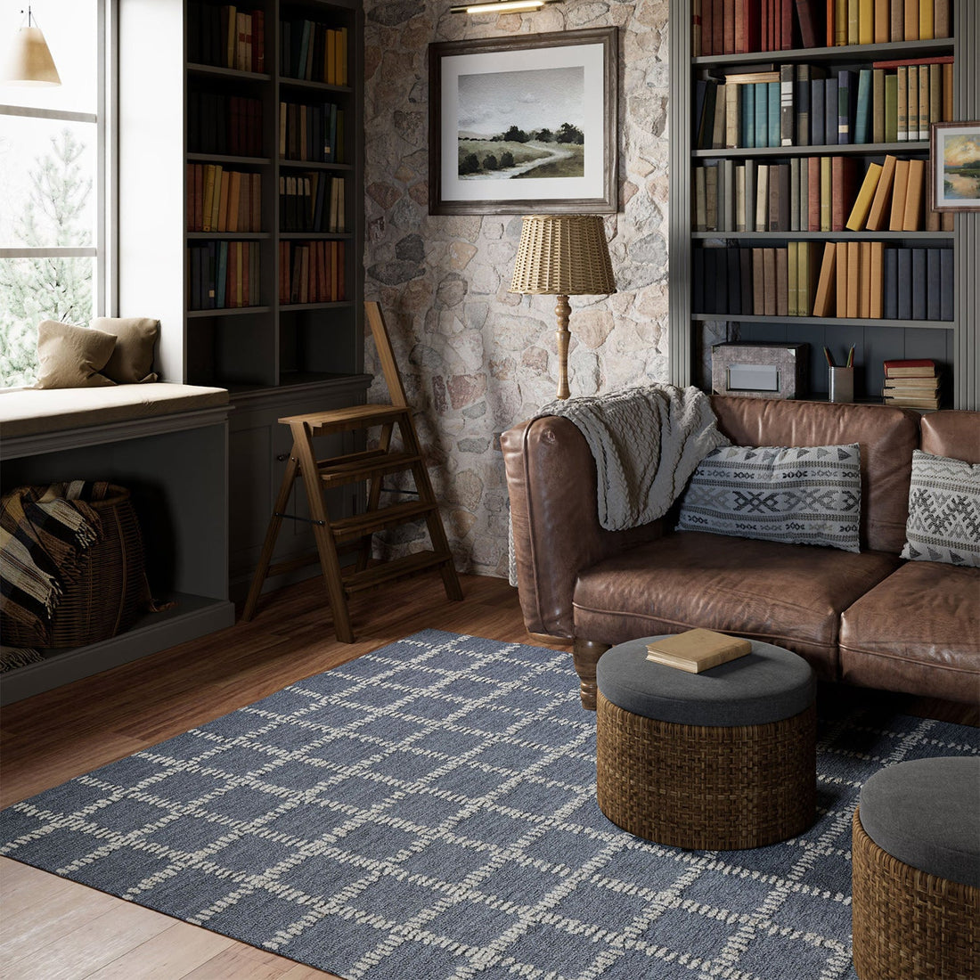 Archer-3 Blue Rug
