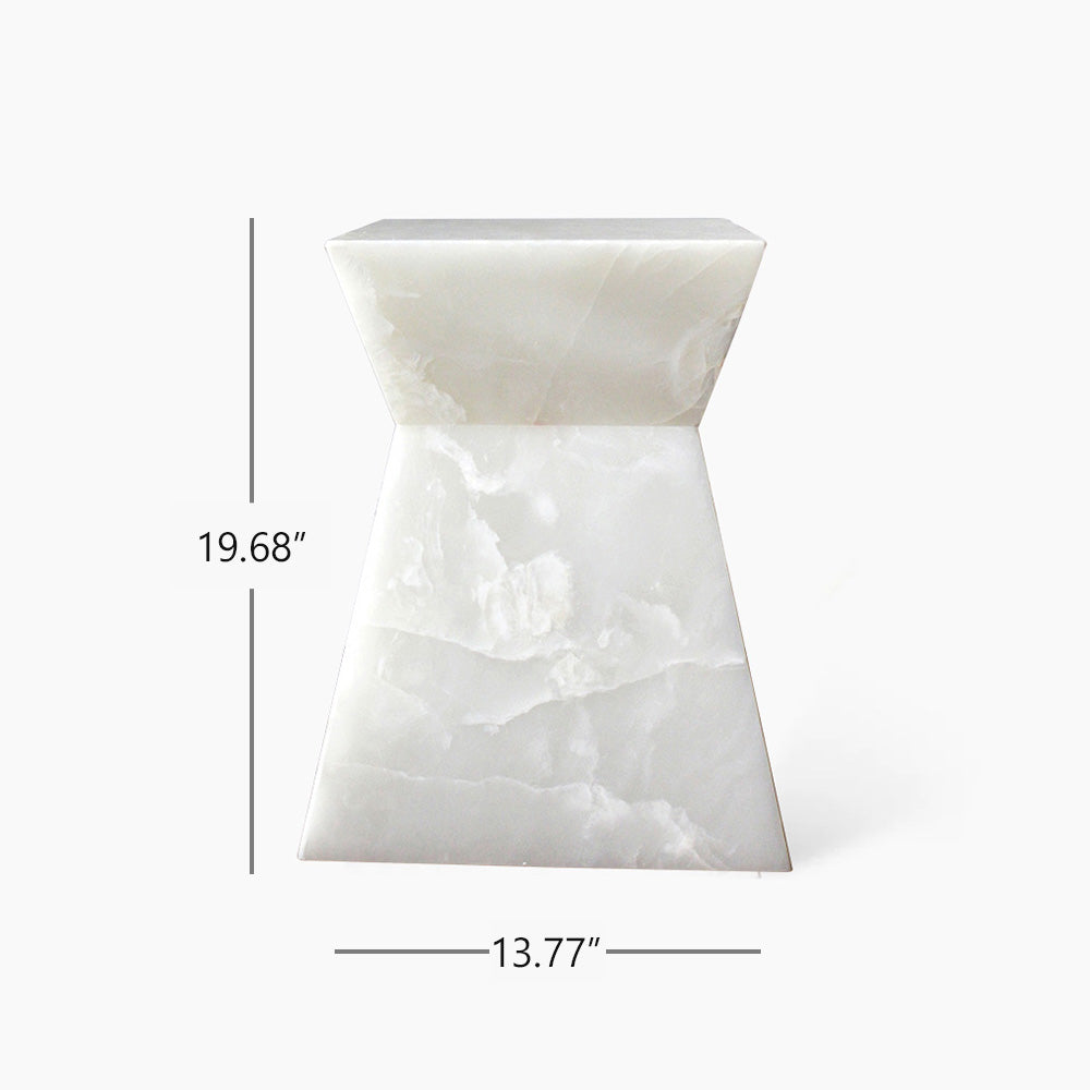 Aria White Onyx Table