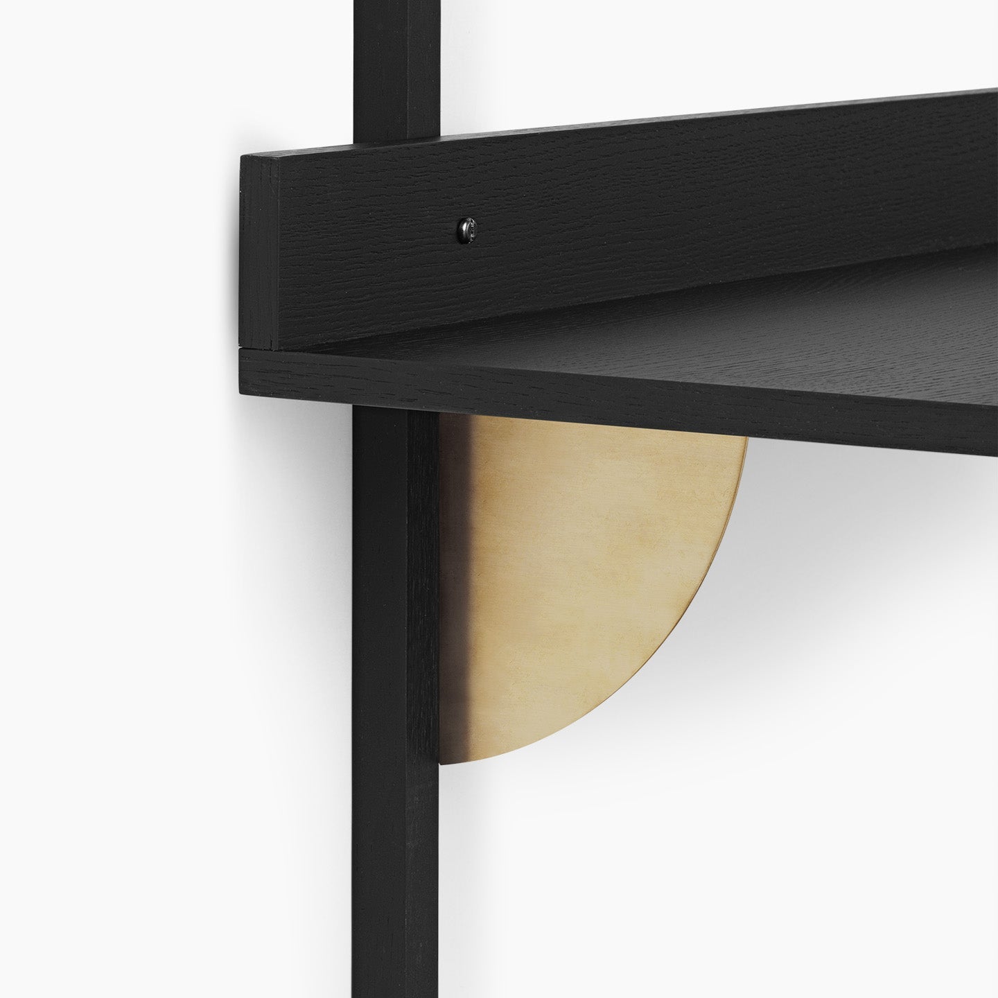 Sector Desk - Black Ash/Brass