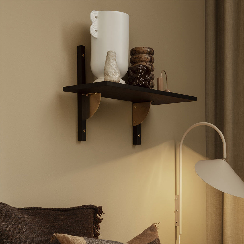 Sector Desk - Black Ash/Brass