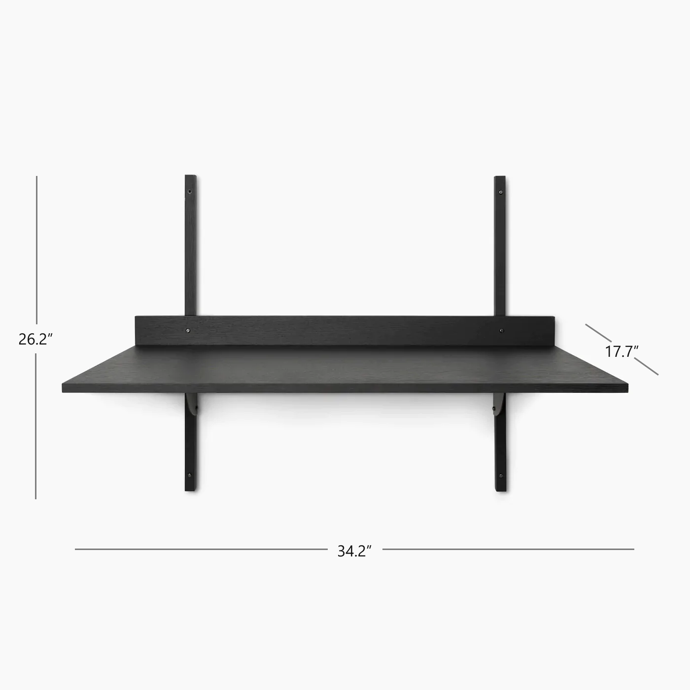 Sector Desk - Black Ash/Black Brass