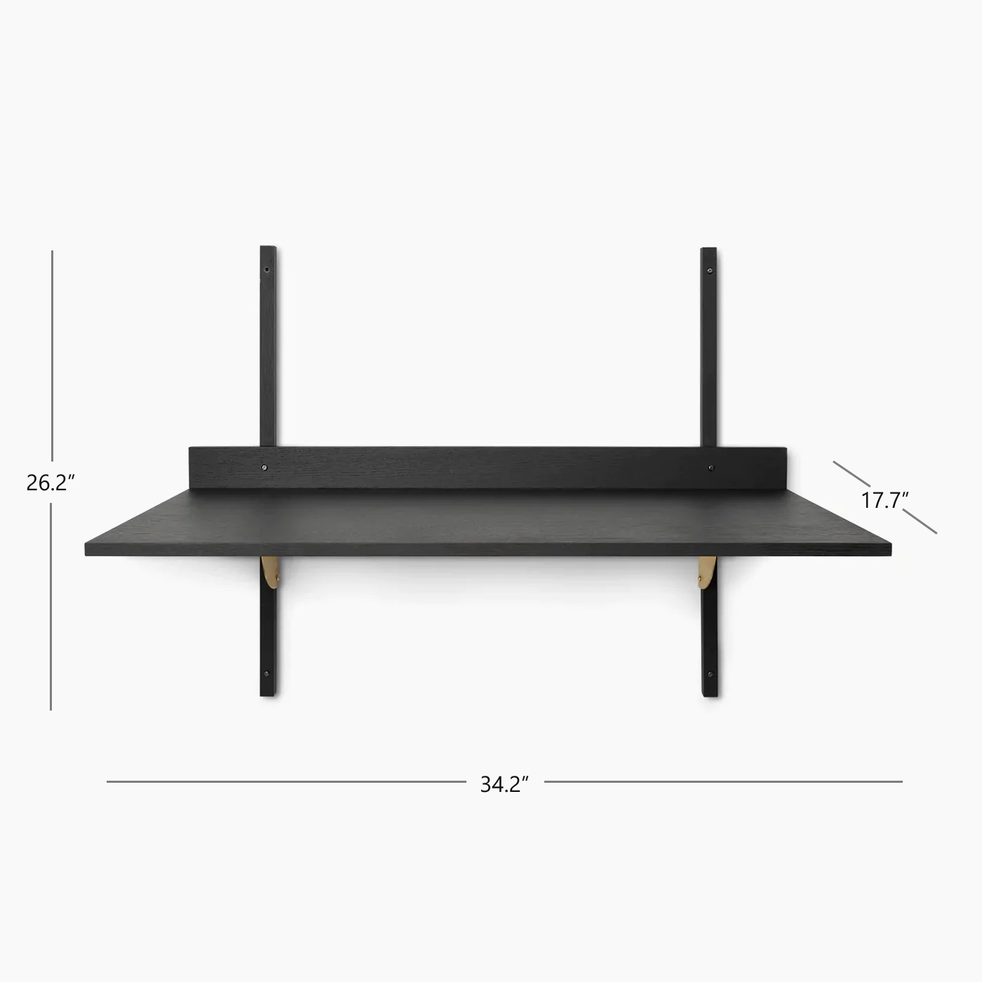 Sector Desk - Black Ash/Brass