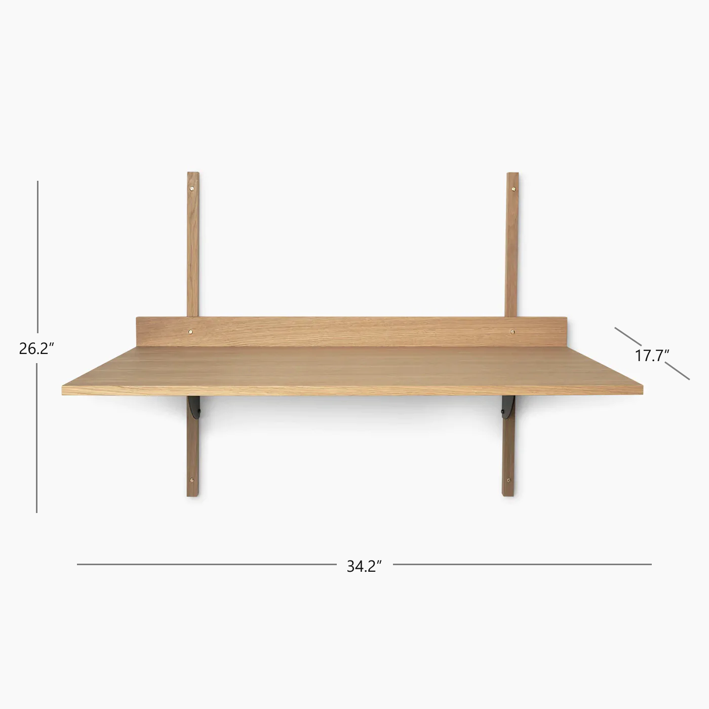 Sector Desk - Oak - Black/Brass
