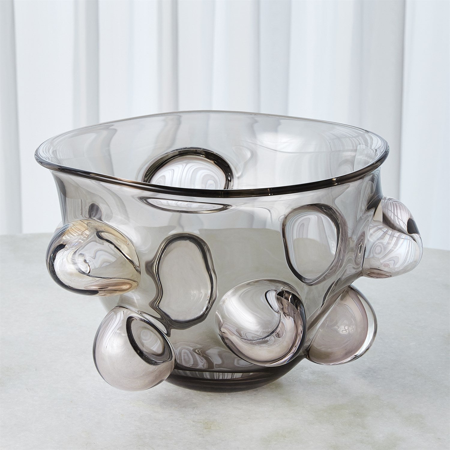 Bubbled Bowl-Smoke Grey