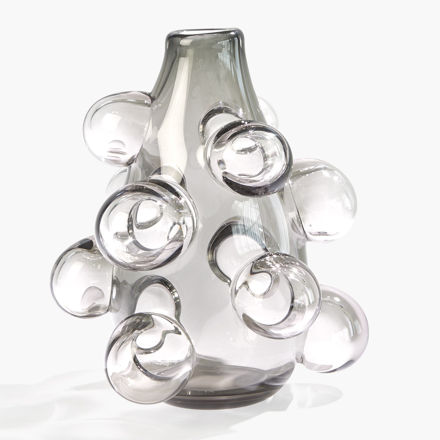 Bubbled Vase-Smoke Grey