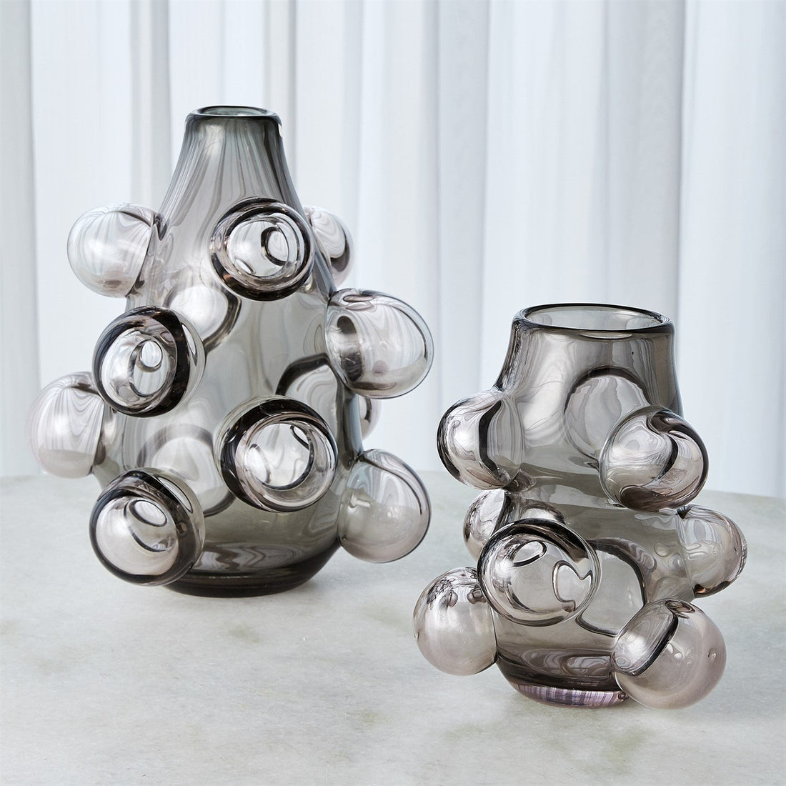 Bubbled Vase-Smoke Grey