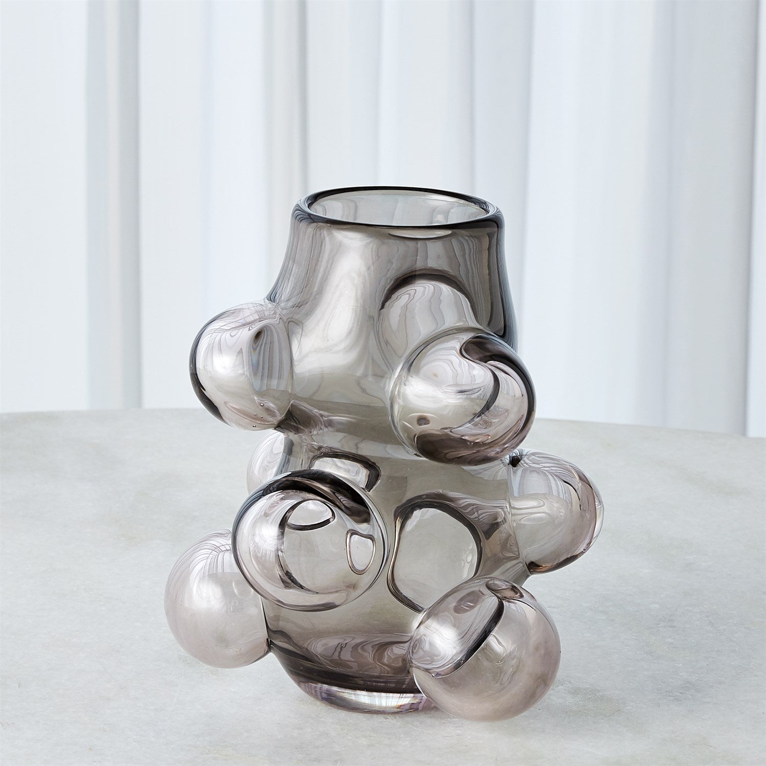 Bubbled Vase-Smoke Grey