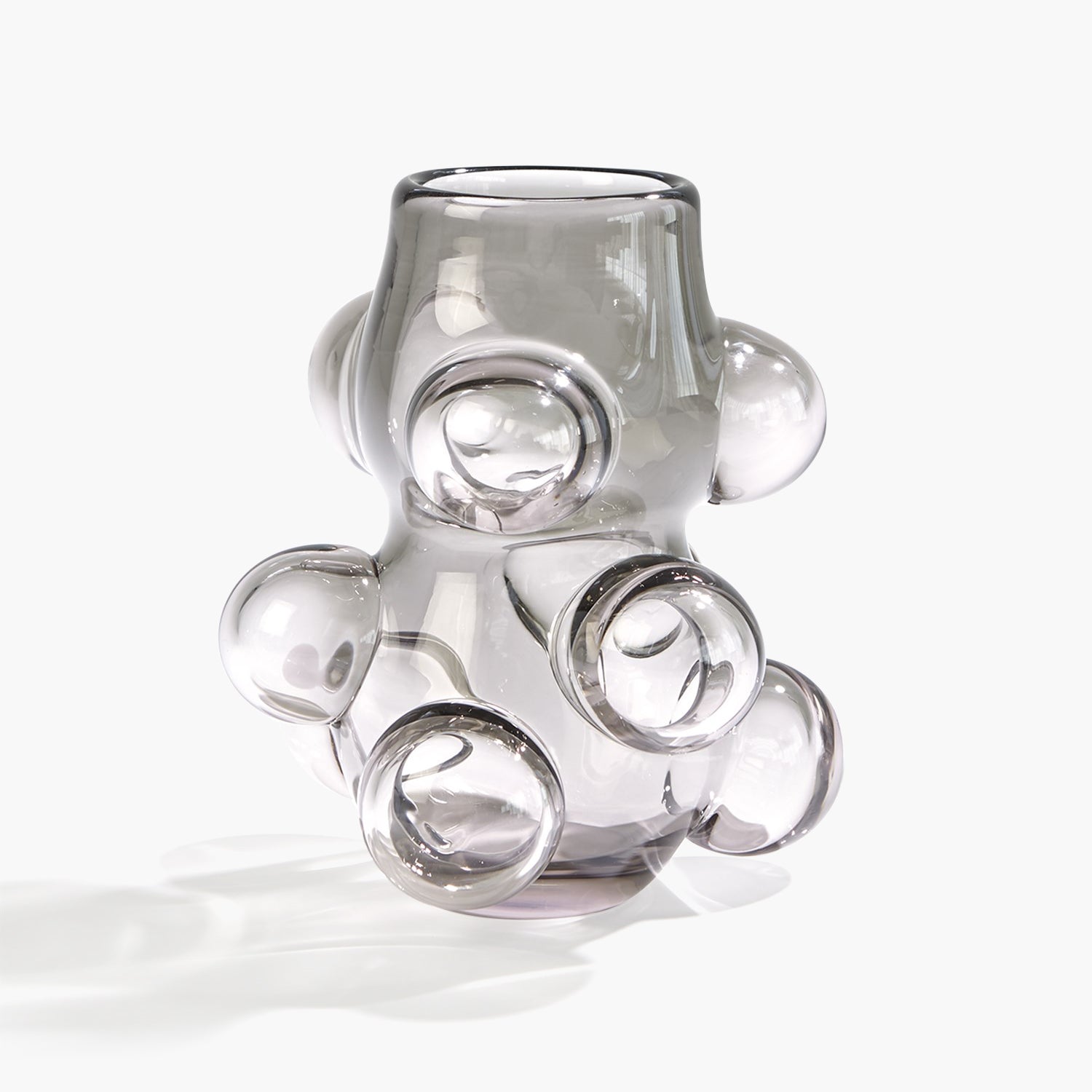 Bubbled Vase-Smoke Grey