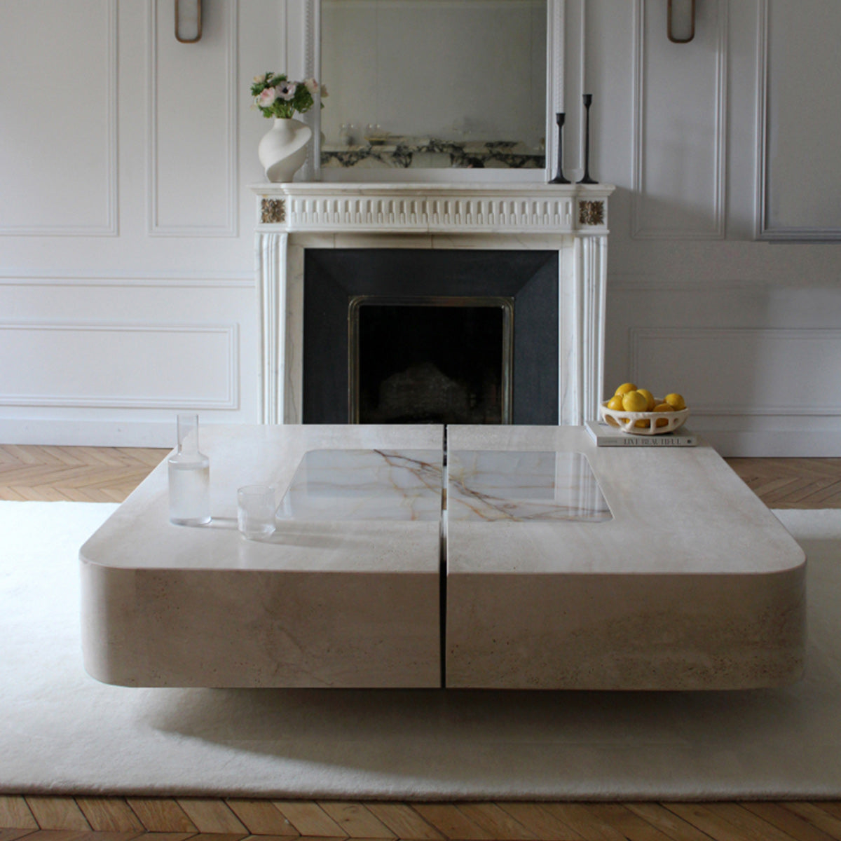 Baci Square Coffee Table with casters
