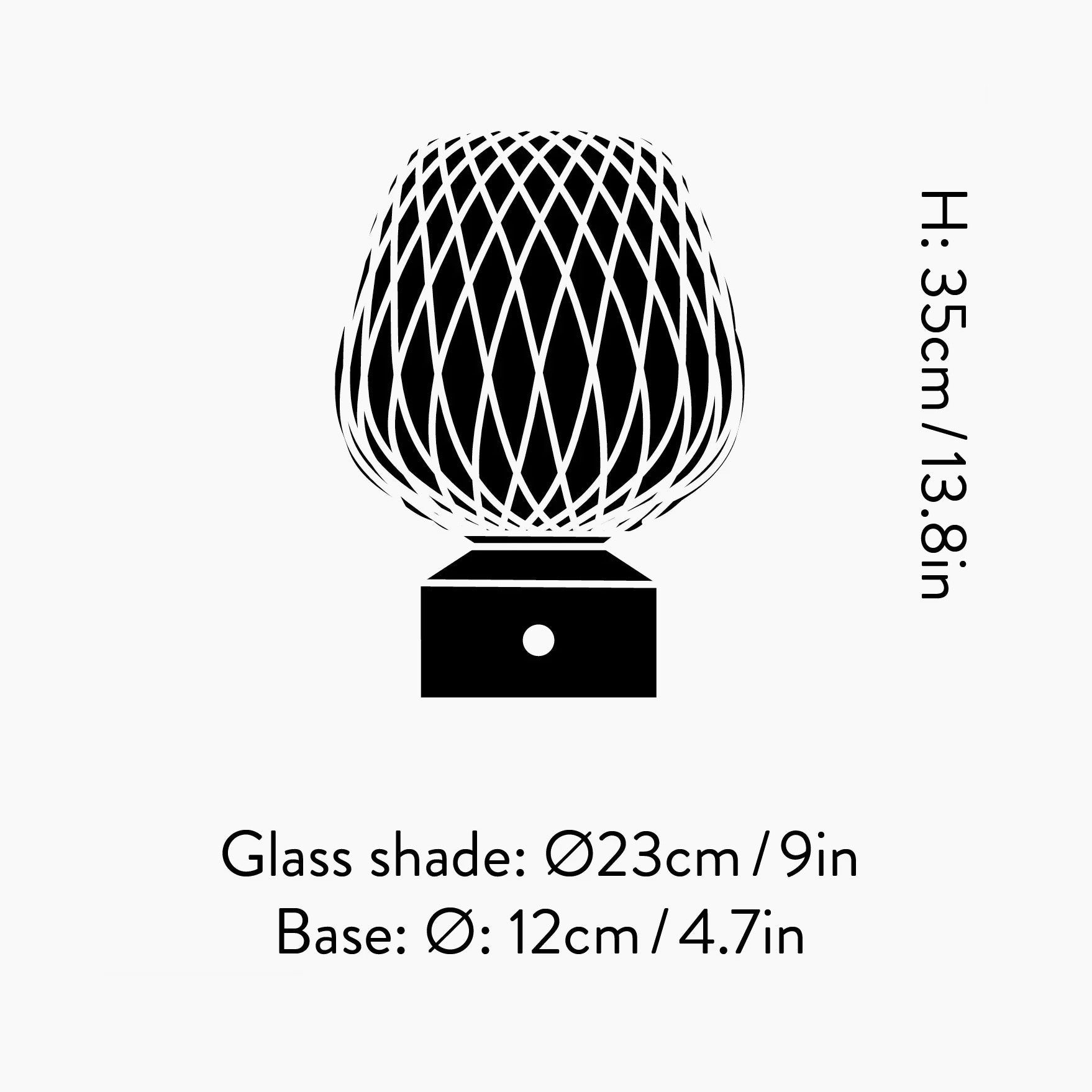 Blown Table Light - Floor Model - Grade A