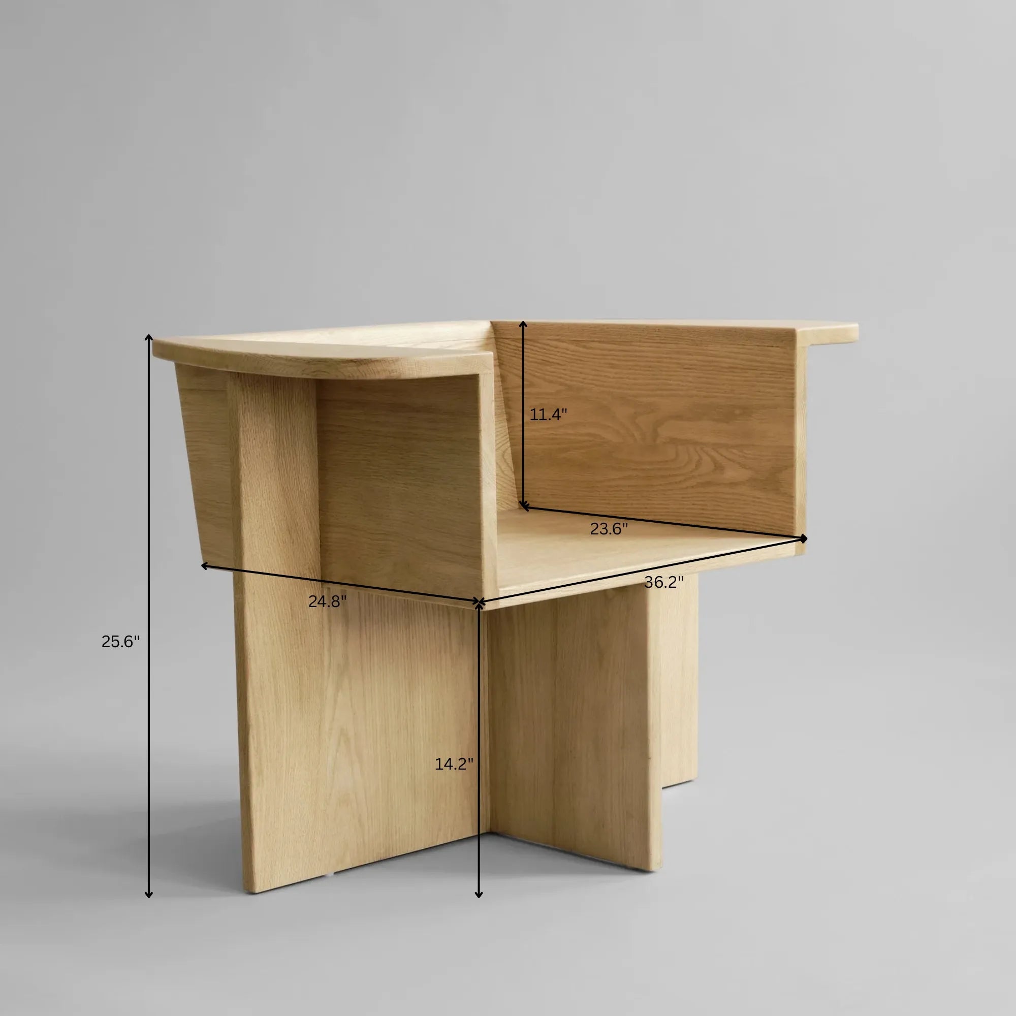 Brutus Lounge Chair - Natural Oak