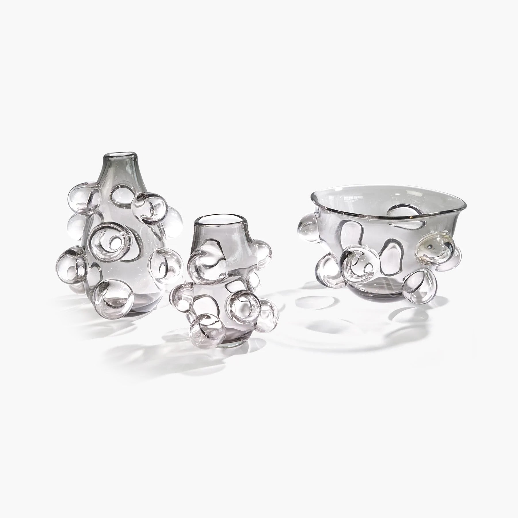 Bubbled Vase-Smoke Grey