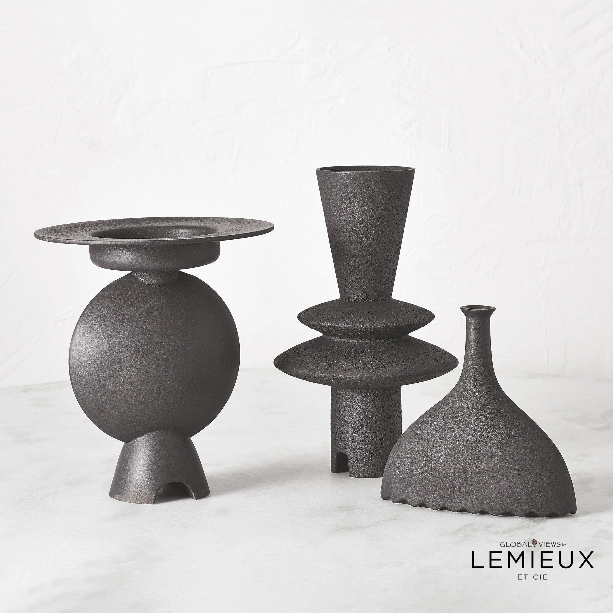 Lemieux Et Cie Adelyn Geometric Vase - Black