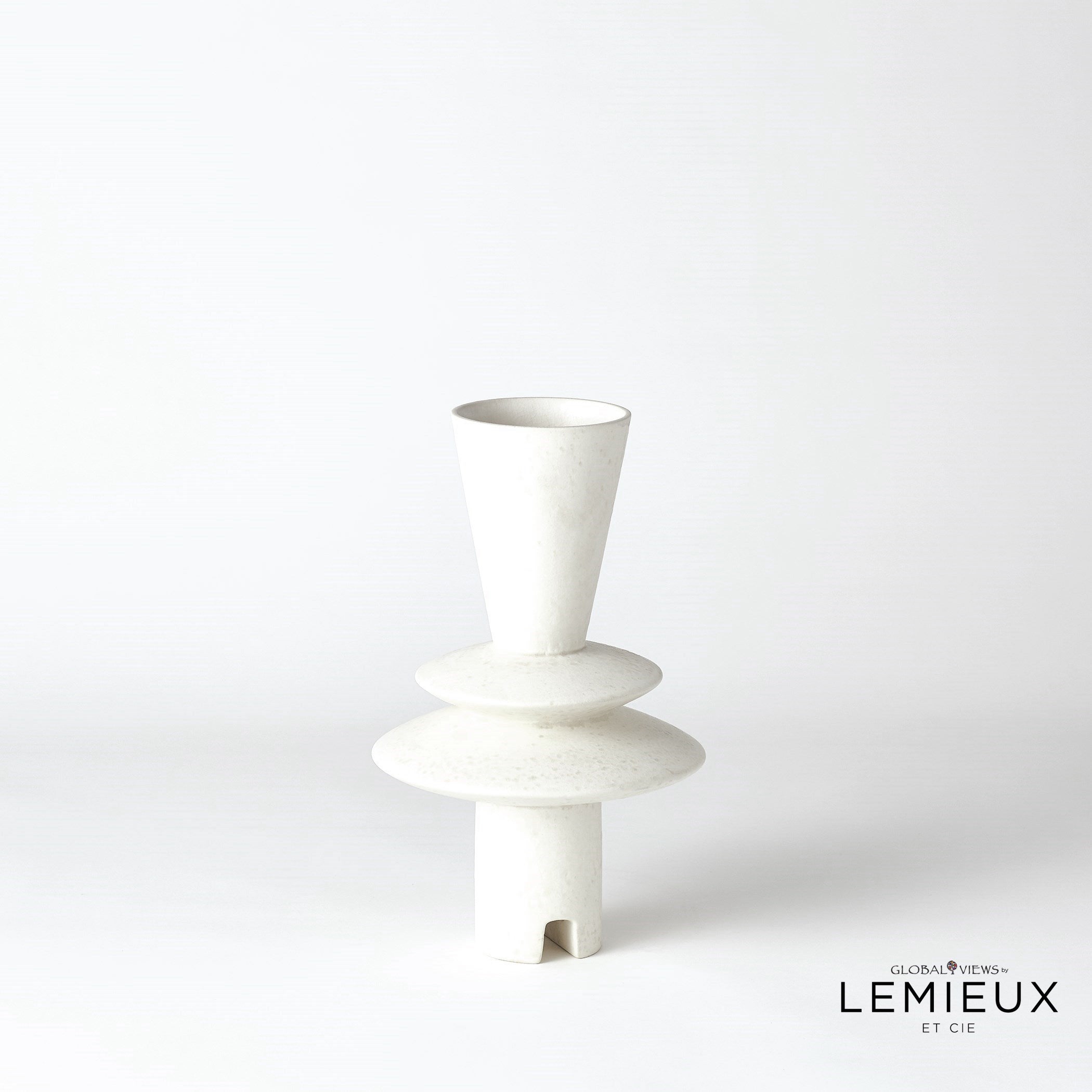 Lemieux Et Cie Adelyn Geometric Vase-White