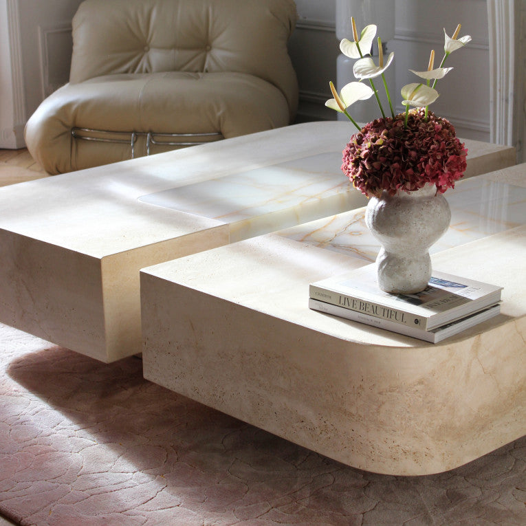Baci Square Coffee Table with casters