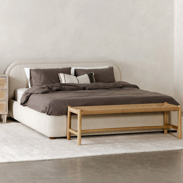 Cora Bed - Oatmeal - King - Floor Model - Grade B