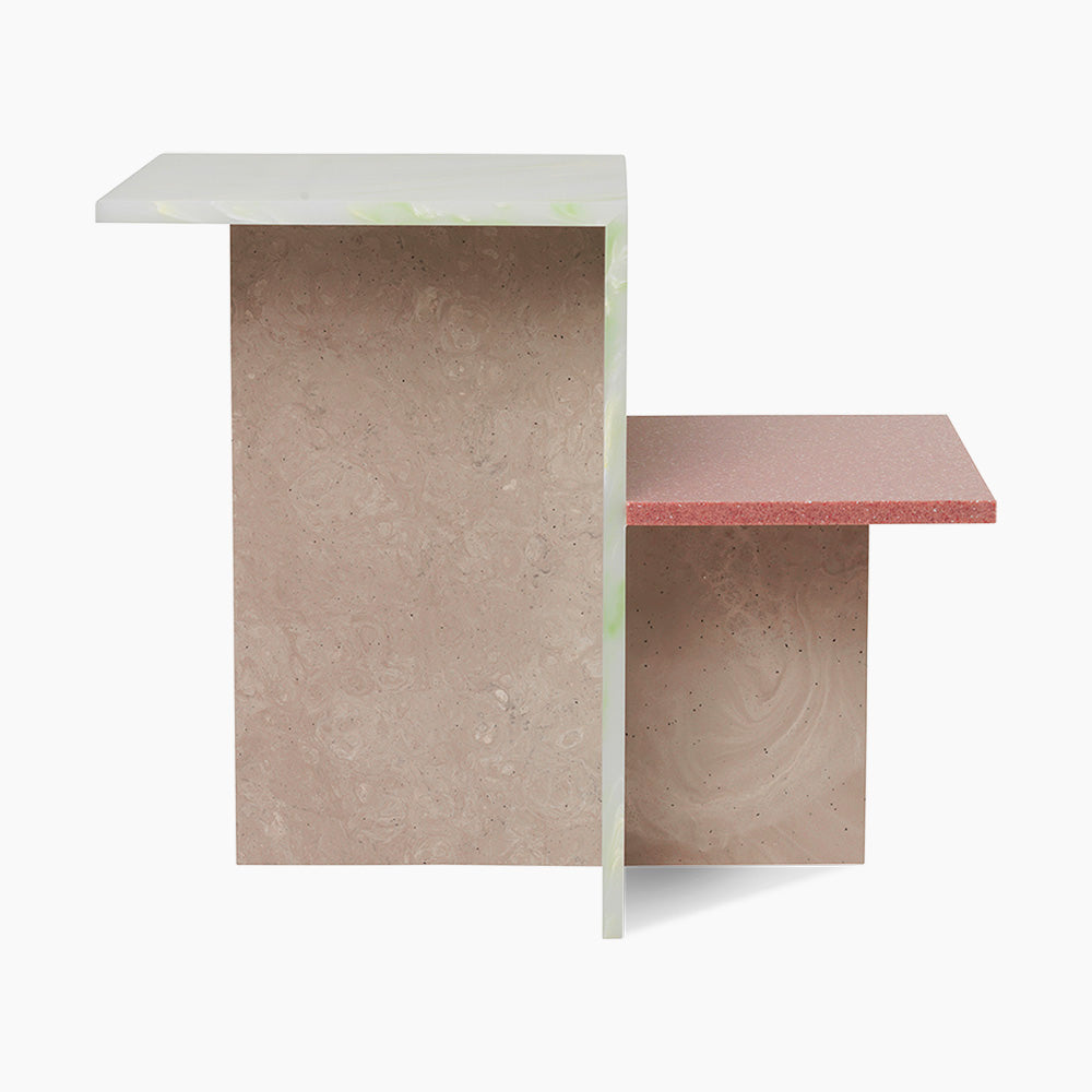 Distinct Side Table - Travertine