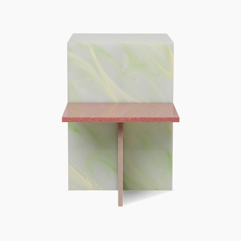 Distinct Side Table - Travertine